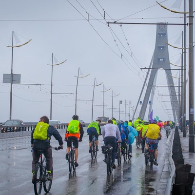 Дождливый велодень в Киеве
